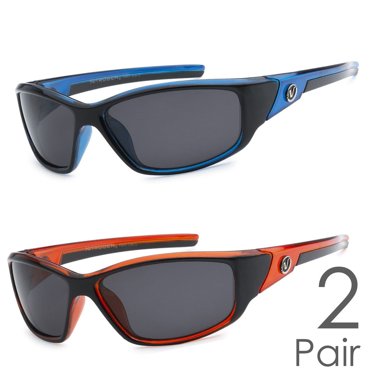 2 Pair Combo Polarized Nitrogen Sunglasses Sport Fishing Golfing Driving Glasses