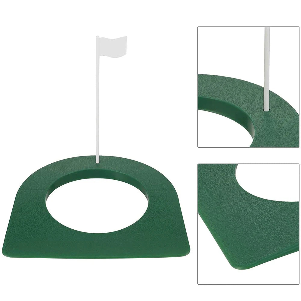 Golf Putting Cup&Flag Putt Training Hole All-Direction Regulation Practice Cups for Indoor Outdoor Home Office Backyard Golfing