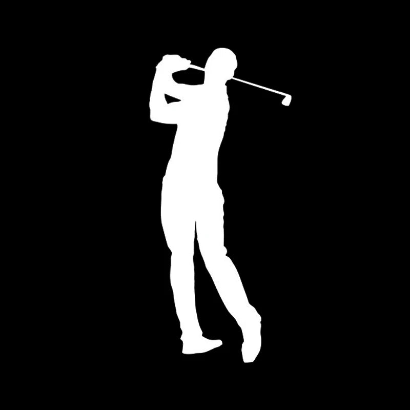 15*8.3CM Male Fit Golf Man Flag Golfer Back Swing Golfing Vinyl Sticker Truck Wrap Bumper Decal Jdm Car Accessories Car Stickers