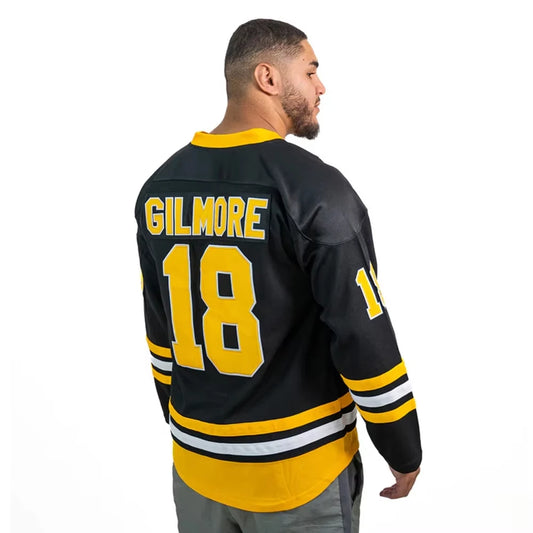 2025 Happy Gilmore Boston Hockey Jersey Men's Fashion Casual Sports Long Sleeve Quick Drying Breathable Casual T-shirt Clothing