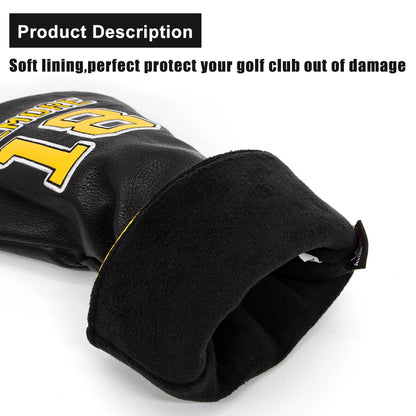 Golf Headcovers For Golf Driver Head Cover Embroidery Gilmaore 18 Premium Leather Driver Fairway Wood HybridBlade Putter Coer Ma
