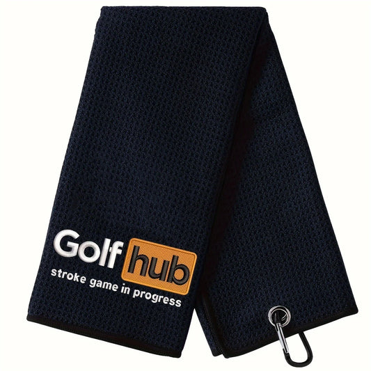 Funny Embroidered Microfiber Premium Golf Towel, Golf Accessories for Men Golfers Dad Boyfriend Husband Birthday Retirement