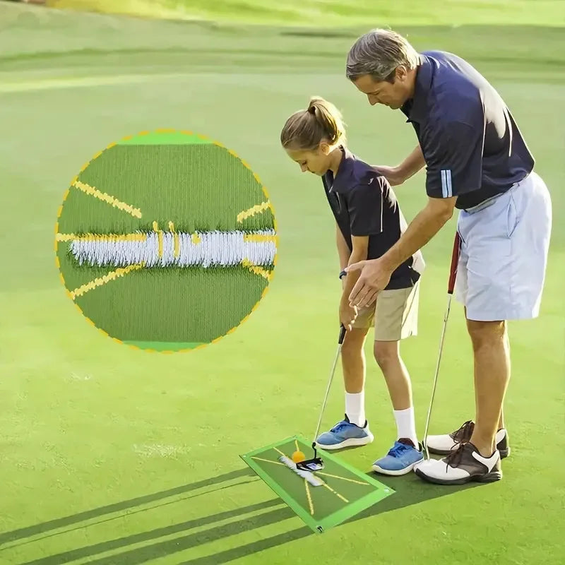 Golf Practice Mat, Indoor And Outdoor Golf Hitting Mat, Golf Training Auxiliary Mat Mat + 4 Floor Nails + 1 Hook